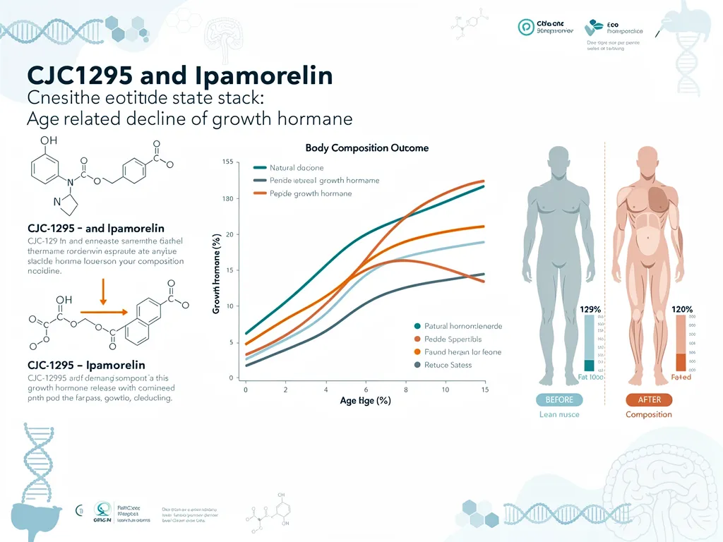 Key research findings summary for CJC-1295 and Ipamorelin stack targeting growth hormone production